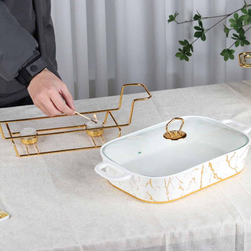 DM882 Marble Pattern Baking Tray - Image 8