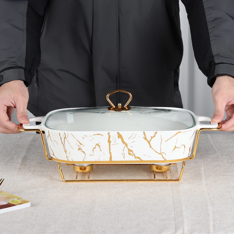 DM882 Marble Pattern Baking Tray - Image 6