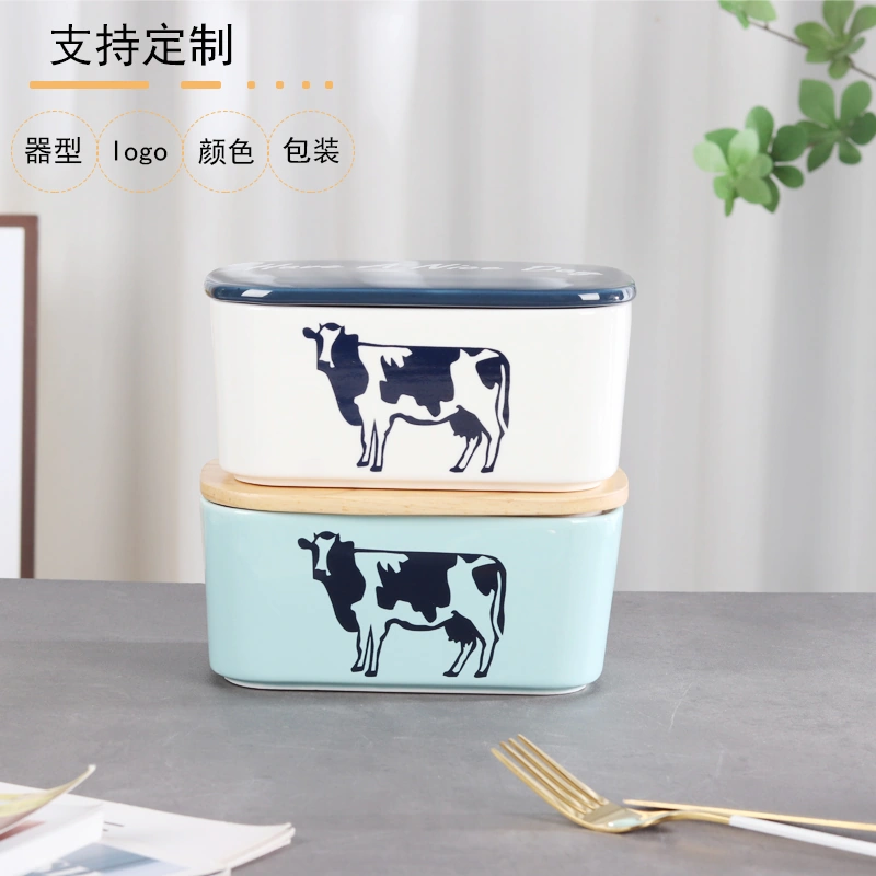 YT114 Cow Butter Dish