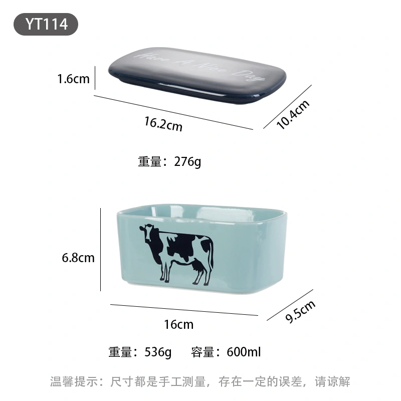YT114 Cow Butter Dish - Image 11