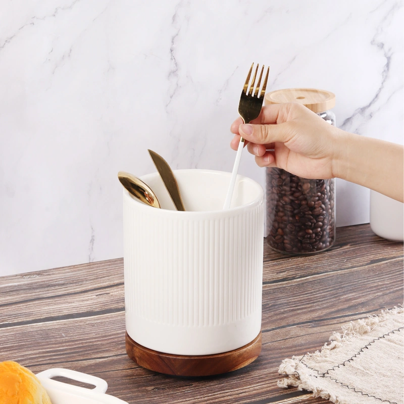 YT149 Striped Utensil Canister - Image 7