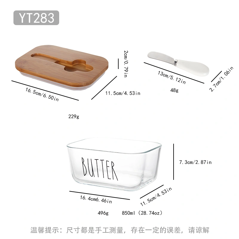 YT283 Glass Butter Dish - Image 5