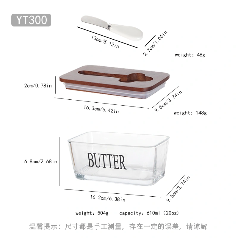YT300 Glass Butter Dish - Image 4