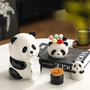 YT303 Panda Tissue Box