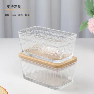 YT353 Glass Butter Dish