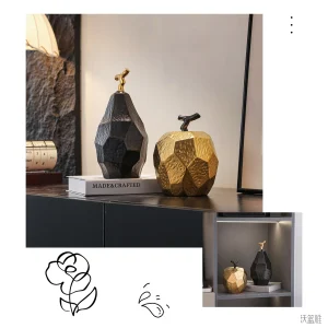 YT442 Geometric Fruit Ornament