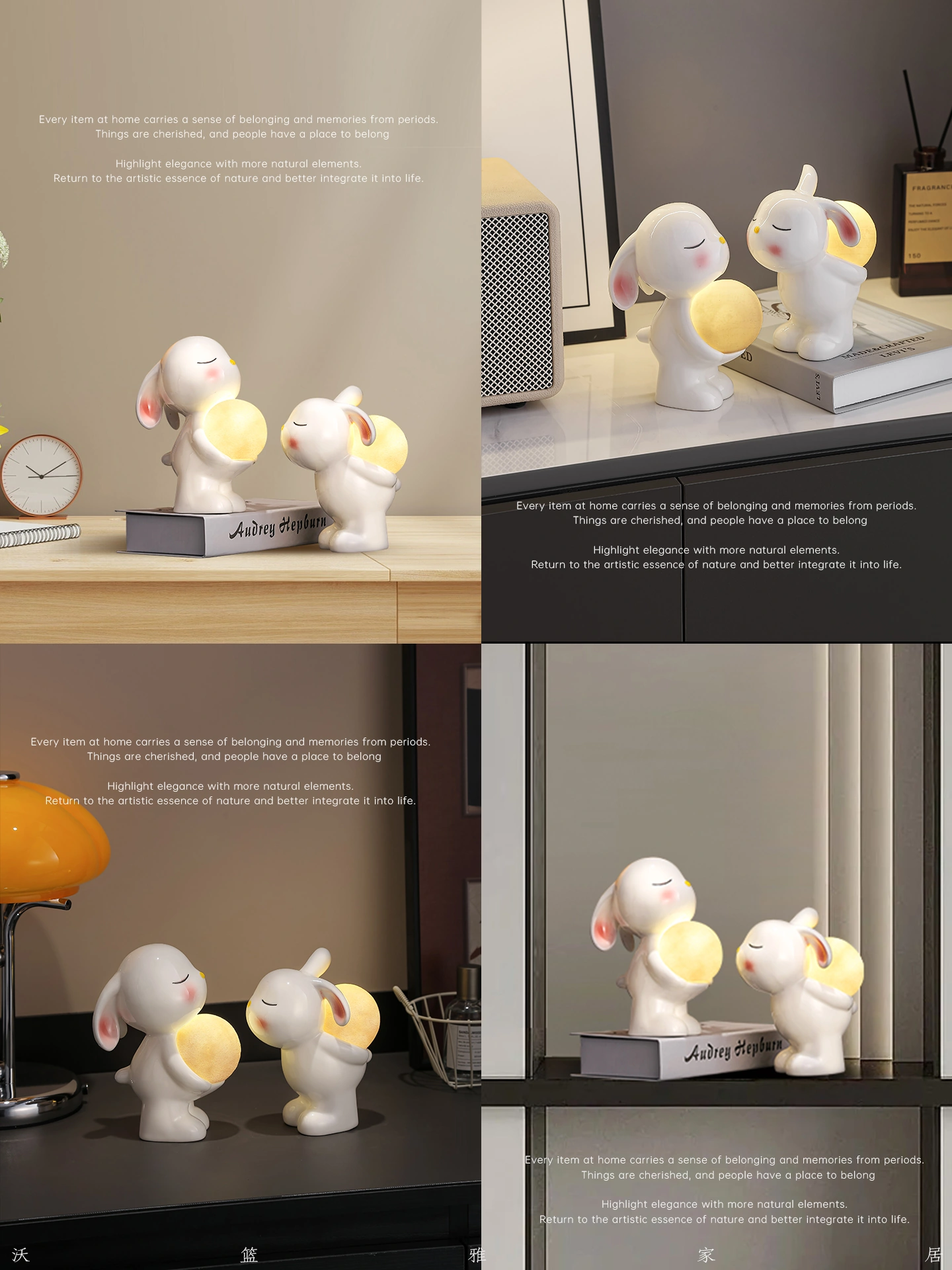 YT447 Moon Lamp Rabbit Ornament - Image 9