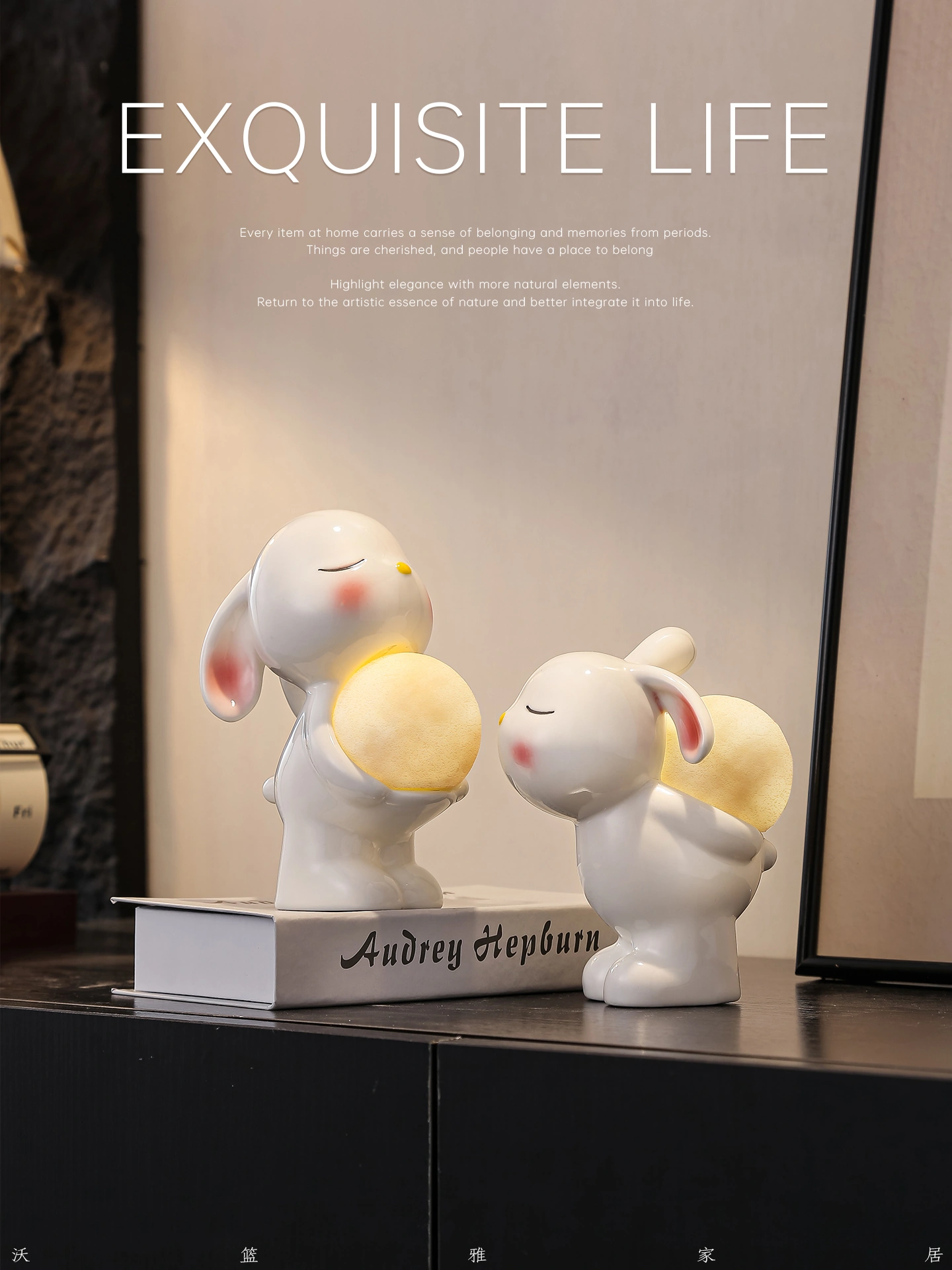YT447 Moon Lamp Rabbit Ornament - Image 7
