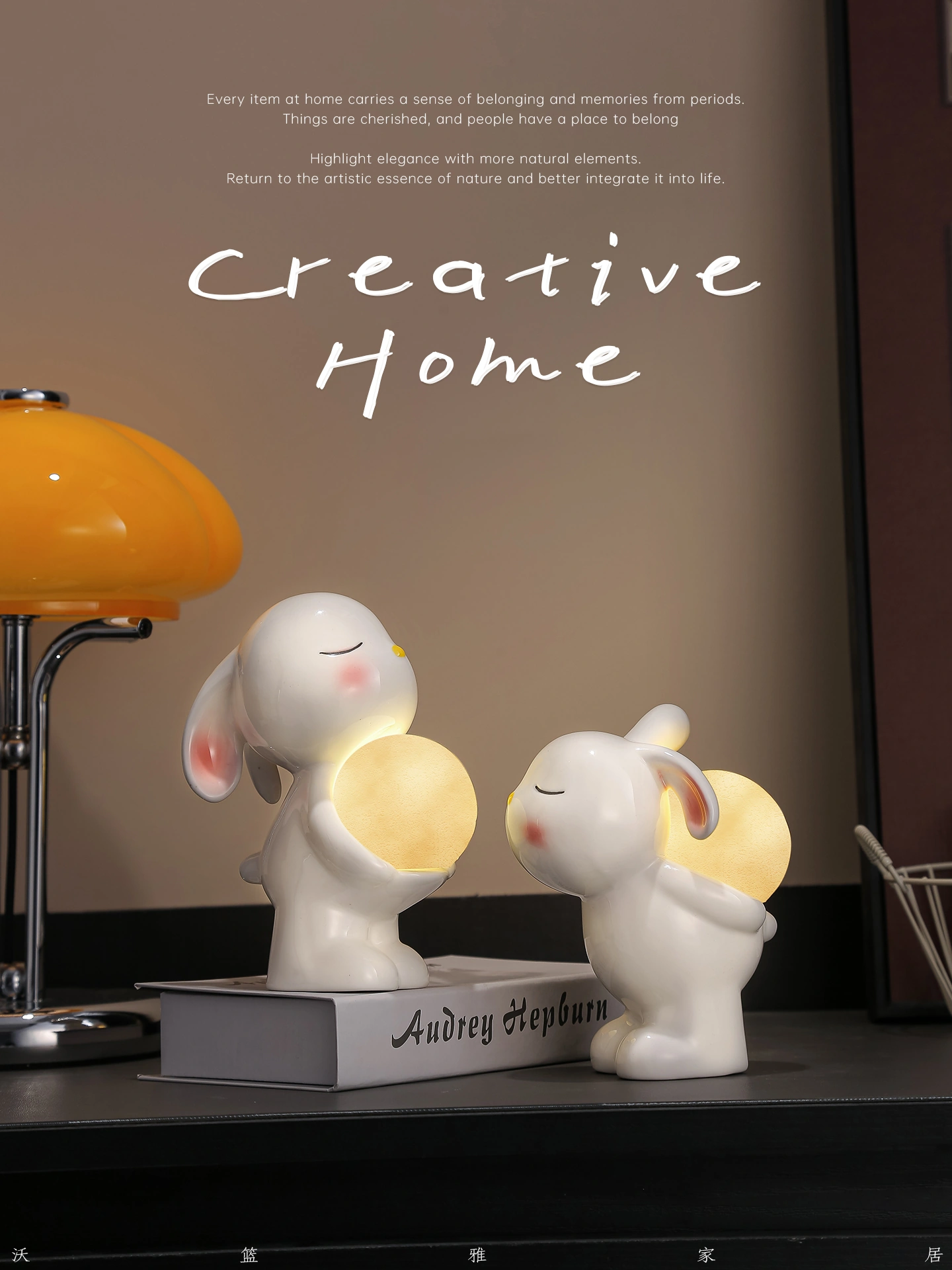 YT447 Moon Lamp Rabbit Ornament - Image 6